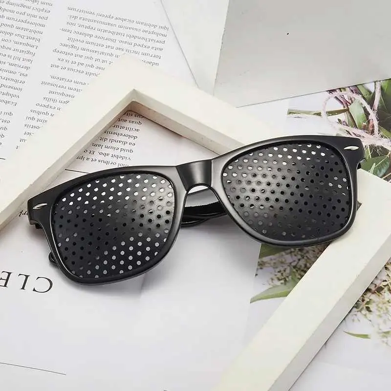 Kacamata Terapi Anti Myopia Pinhole Glasses - YOOSKE Seri D11301 - Black