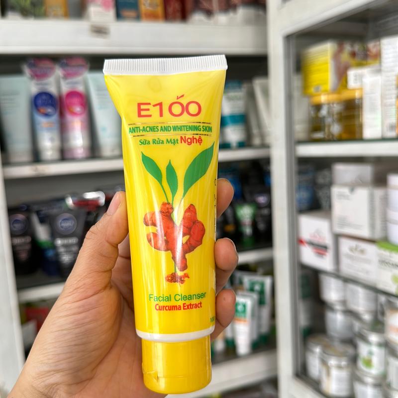Combo 6 tuýp Sữa rửa mặt e100 nghệ 100gr ( tuýp lớn ) chuẩn hàng e100