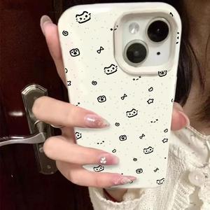 Minimalist Cat Suitable for Apple 15 Pro Max Phone Case iPhone 14 Simple 13 Graffiti 12 Soft Case 11 New Model