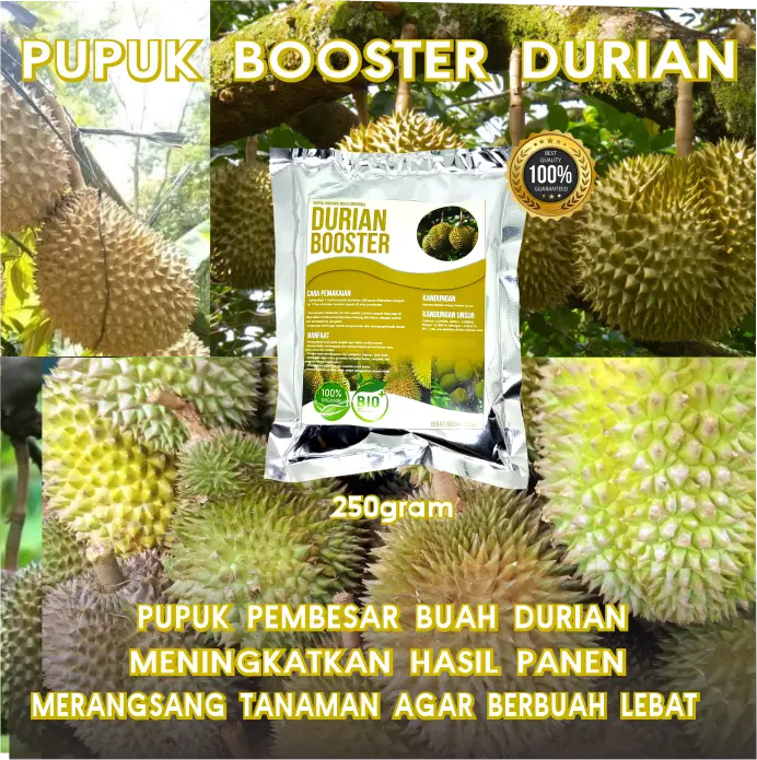 Pupuk Booster Durian - Pupuk organik pelebat buah, menyuburkan tanaman, dan memperkuat tanaman Durian Alami Tumbuhan