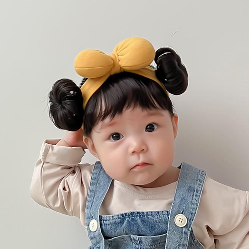 Product Introduction of Băng Đô Tóc Giả Cho Em Bé Và Trẻ Em, Thời Trang, Dễ Thương, Dành Cho Trẻ Em Gái, Kiểu Nơ, Thích Hợp Cho Trẻ Sơ Sinh Và Trẻ Mới Biết Đi, Mũ Tóc Giả, Sợi Tóc, Mũ Đội Đầu Hóa Trang, [Lww] Cho Bé Phụ Kiện Tóc 24