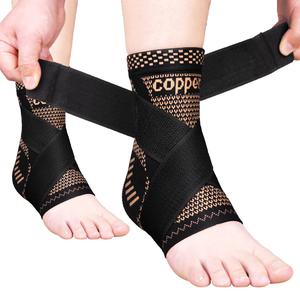 Férula de Tobillo Ajustable, 1 Manga de Compresión, Férula de Soporte para la Articulación del Tobillo y el Talón, Protector de Tobillo para Deportes con Correas, Adecuada para Baloncesto, Fútbol, Escalada