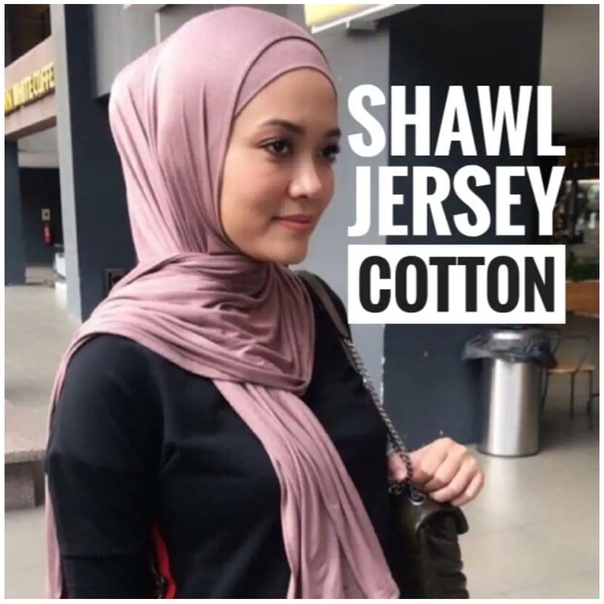 New ironless Hijab  Shawl Cotton | shawl cotton Jersey Premium |Hitam Putih Selendang | Raya Edition 2025 | Kerawang Hijab By Tudung Viral