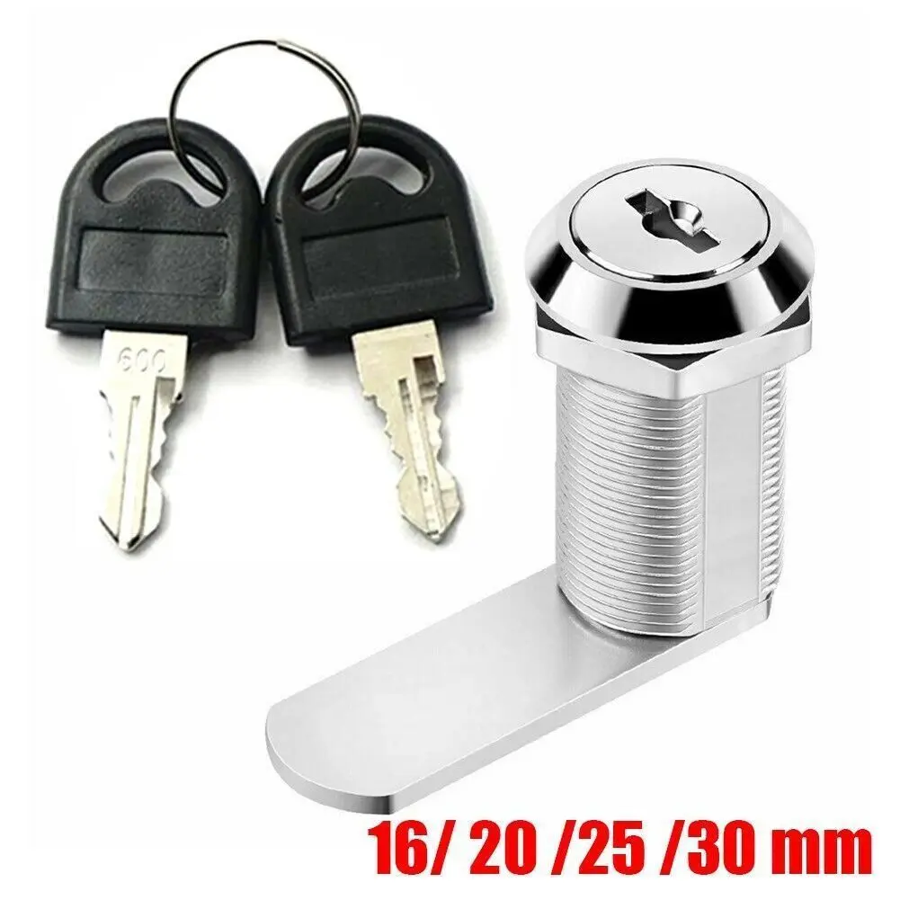 Kunci Cam Lock, Kunci Keselamatan, 16-30mm, Sesuai untuk Pintu, Kotak Surat, Loker Perabot, 2 Kunci, [LYTK]