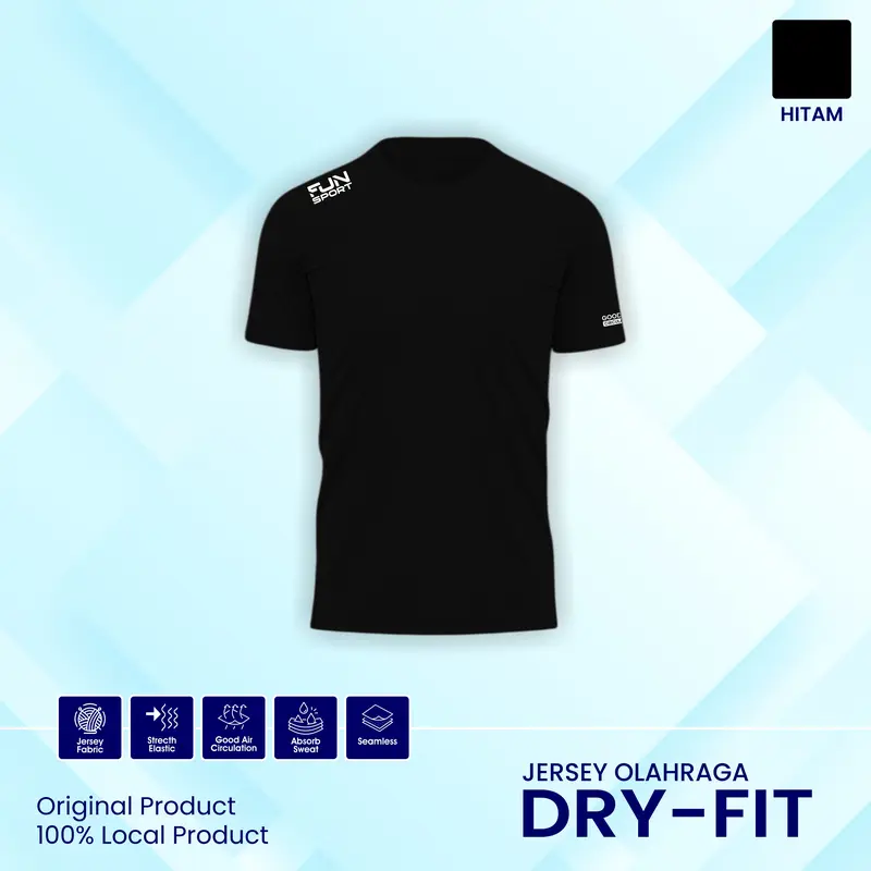 Baju Satisfy Running Kaos Unisex DryFit Anti Bau, Untuk Lari, Gym, Olahraga Pria Wanita Sport 2