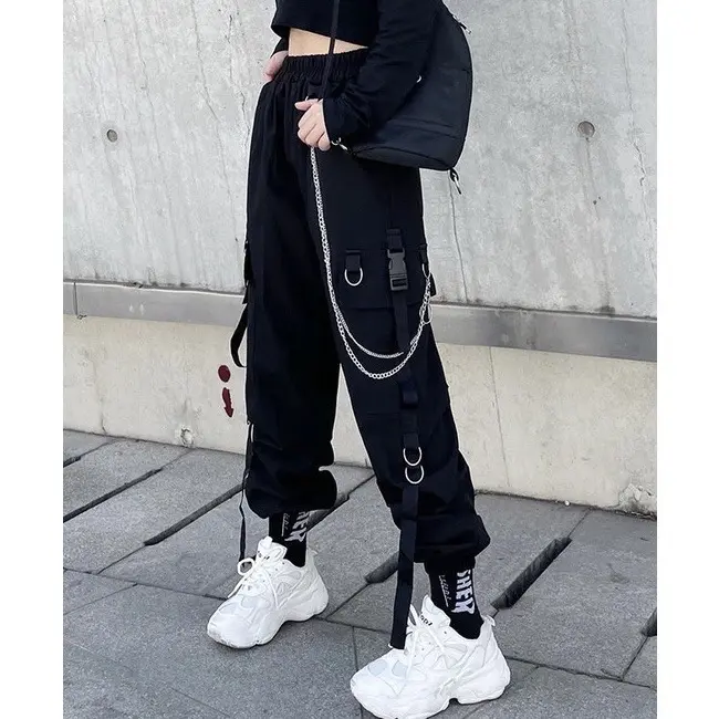 Quần túi  hộp khuy cài  kèm  phụ kiện sai 40-62kg nam nu mặc  ok Pants Kaki Đen Women Menswear Kem Quần Âu quana unam 3