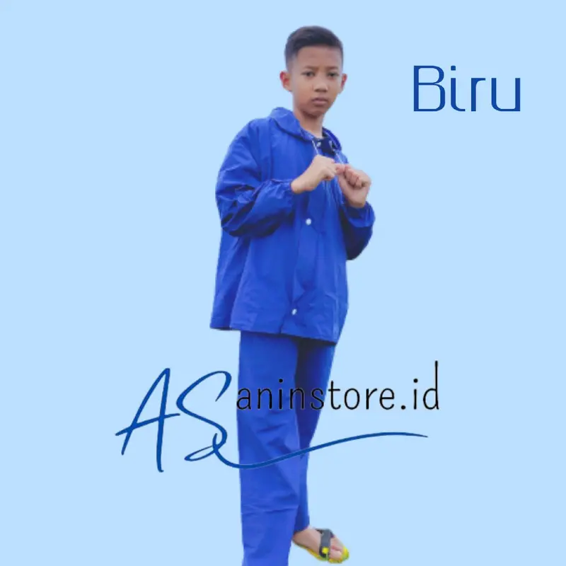Jas Hujan untuk anak SD SMP Ukuran M, L dan XL Set Setelan 1