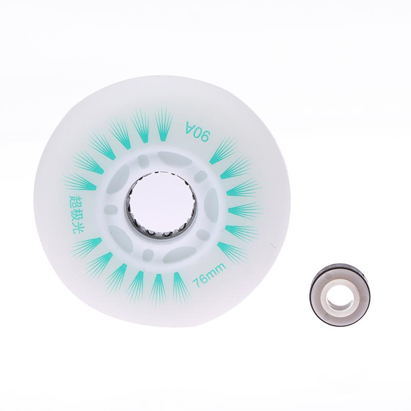 Product Introduction of 1Pc Flash Inline Skate Wheels 90A LED Lighting Skating Wheel Flash Wheels Sliding Roller Skating Shoes 76MM 72MM 68MM 40