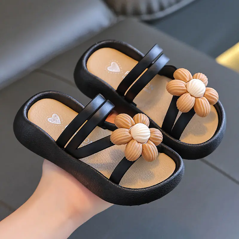 Dép Xỏ Ngón Bé Gái, Ưa Nhìn, Hàng Mới Về, Chống Trượt, Phong Cách Công Chúa Đẹp Trai, Thích Hợp Cho Mẫu Giáo, Chống Bám Bẩn, Dép Đế Bằng Trung Quốc Mới, HK, Năm 2025 3