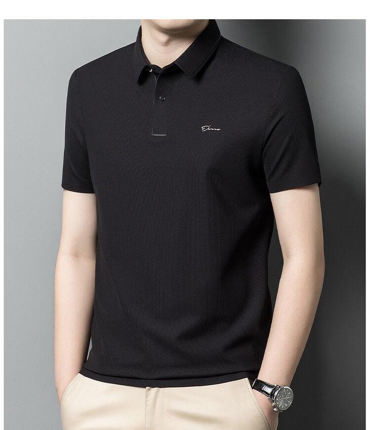 Product Introduction of Áo Thun Nam Ngắn Tay Mùa hè, 100% Cotton Thật, In Ve Áo Nặng, Áo Polo, Dễ Phối Đồ Dáng Rộng Vừa Vặn, Tay Lửng Áo, Dành Cho Nam Giới Menswear Có Cổ 12