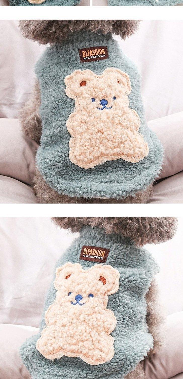Product Introduction of Pakaian Anak Anjing, Jaket Terma Baldu, Sesuai untuk Musim Luruh dan Musim Sejuk, Sesuai untuk Teddy / Pomeranian, Anak Anjing Kecil, dengan Kaki Haiwan Peliharaan, Jaket Tebal 5