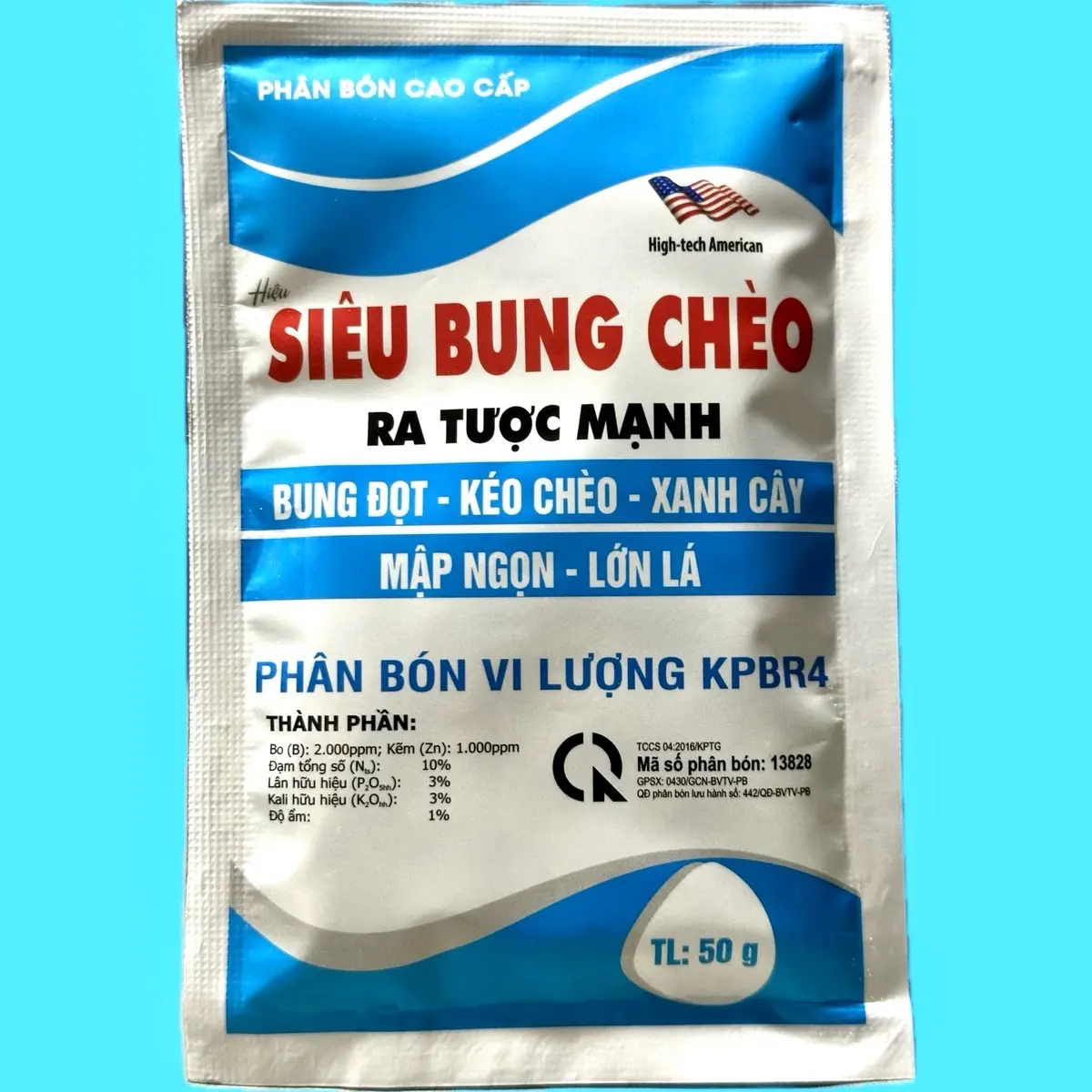 Phân bón SIÊU BUNG CHÈO gói 50g RA TƯỢC MẠNH BUNG ĐỌT - KEO CHEO - XANH CÂY MẬP NGỌN - LỚN LÁ