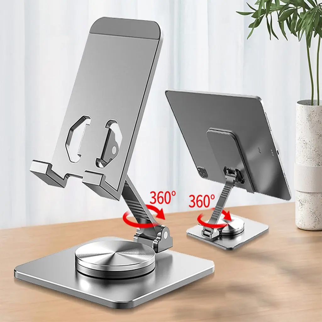 Giá đỡ điện thoại, ipad, máy tính bảng tablet làm bằng hợp kim nhôm gấp gọn xoay 360 độ bản 2023