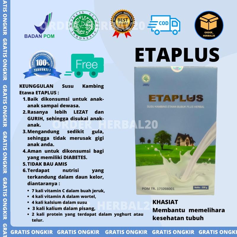 ETAPLUS SUSU KAMBING ETAWA BUBUK UNTUK DIABETES, PERNAPASAN, MENGUATKAN TULANG DAN GIGI Dairy Manis 3