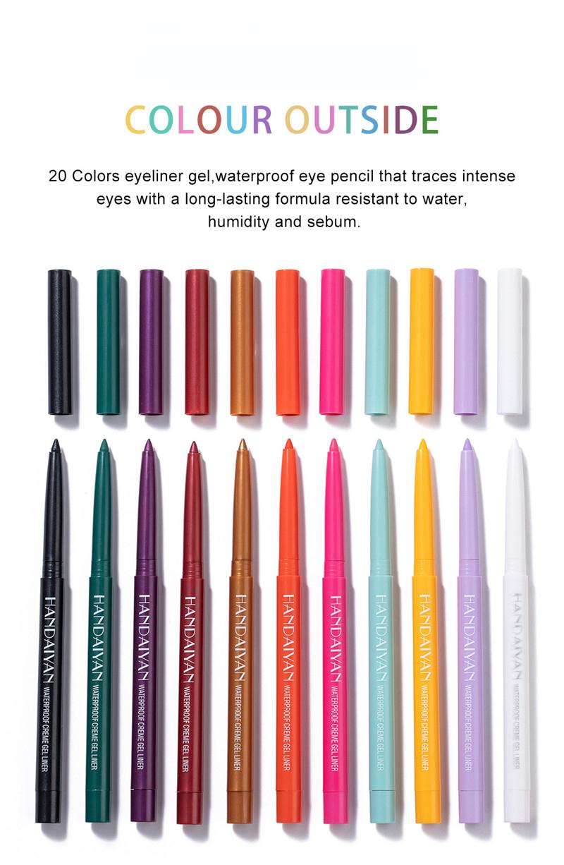 Product Introduction of Waterproof Pearlescent Matte Eyeliner Not Easy Pen Rotatable Eyeliner Long Lasting Eye Makeup Tools Korean Makeup Products Lipliner Eyeshadow 44