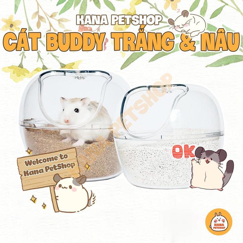  Cát BUDDY Trắng * FREESHIP * 1KG Lót Chuồng Vệ Sinh Cho Hamster Mèo v.v 