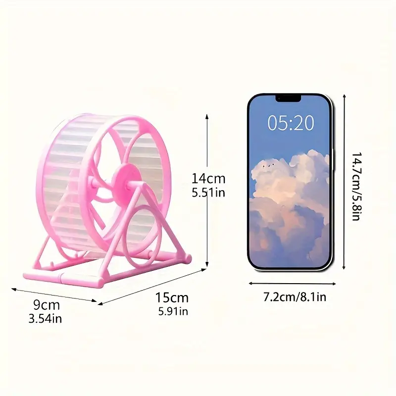 1pc Flat Hamster Wheel, Small Pet Jogging Sports Running Wheel, Hamster Cage Accessories Toys, Small Animals Exercise, Pet Supplies 1