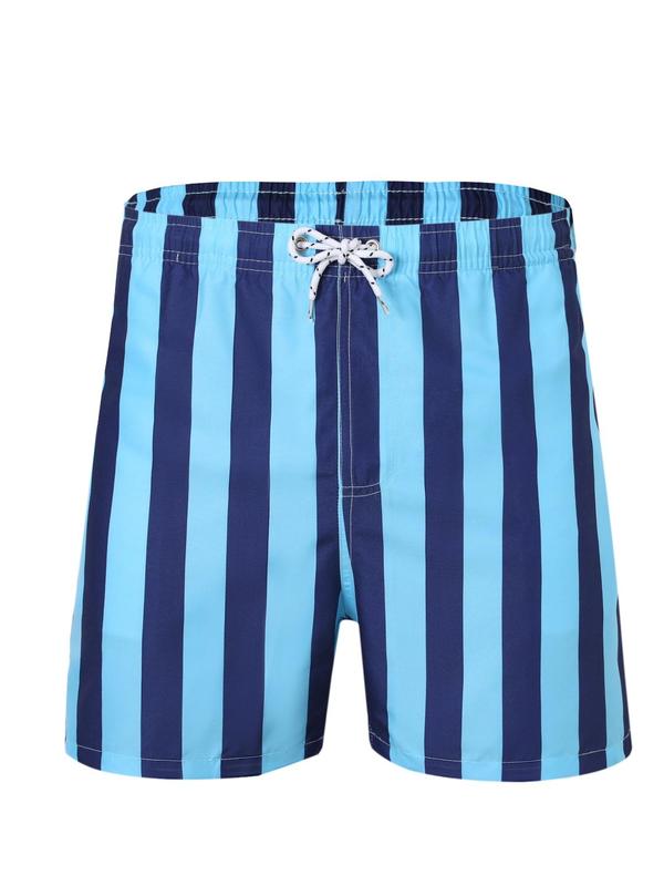 Men's Striped Print   Shorts, Regular Fit Casual Comfy Breathable Swim Shorts for Summer, Men's Shorts for Beach Vacation 5