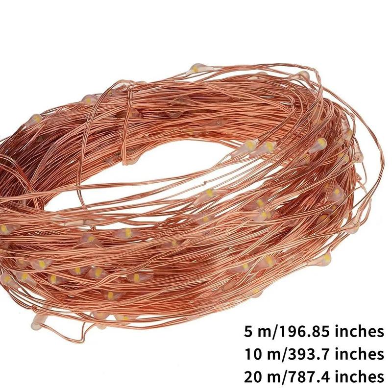 5/10/20M LED String Light, 1 Piece Copper Wire Light, USB Operated For Indoor Outdoor Holiday Party Home Decor, Super Bowl Party Decoration, Best Friend Gifts 5