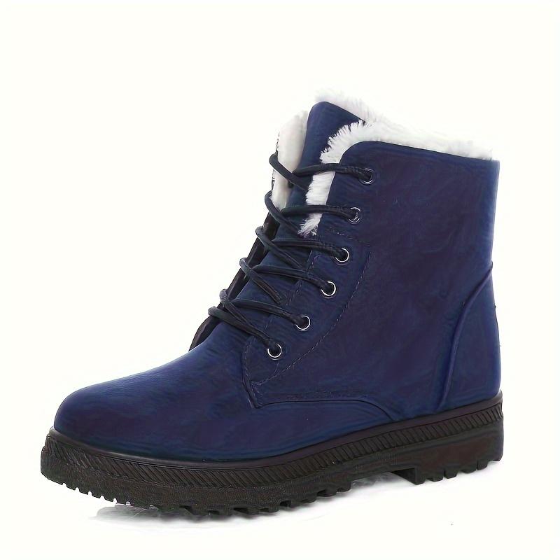 Winter Chic Ankle Snow Boots for Women - Ultra Warm Fur Lined, Breathable Fabric Insole, Durable Water Resistant Outdoor Footwear for Cold Weather 7