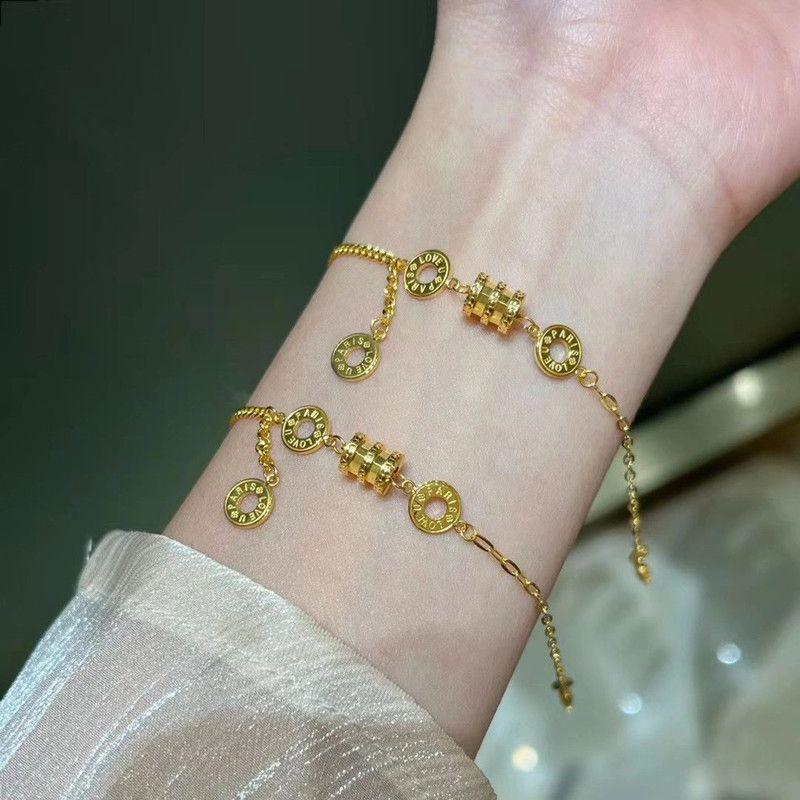 Product Introduction of Gold Bracelet 999 Pure Gold Small Waist Bracelet Fashionable All-Match High-Grade Pure Gold Jewelry New Gift 5