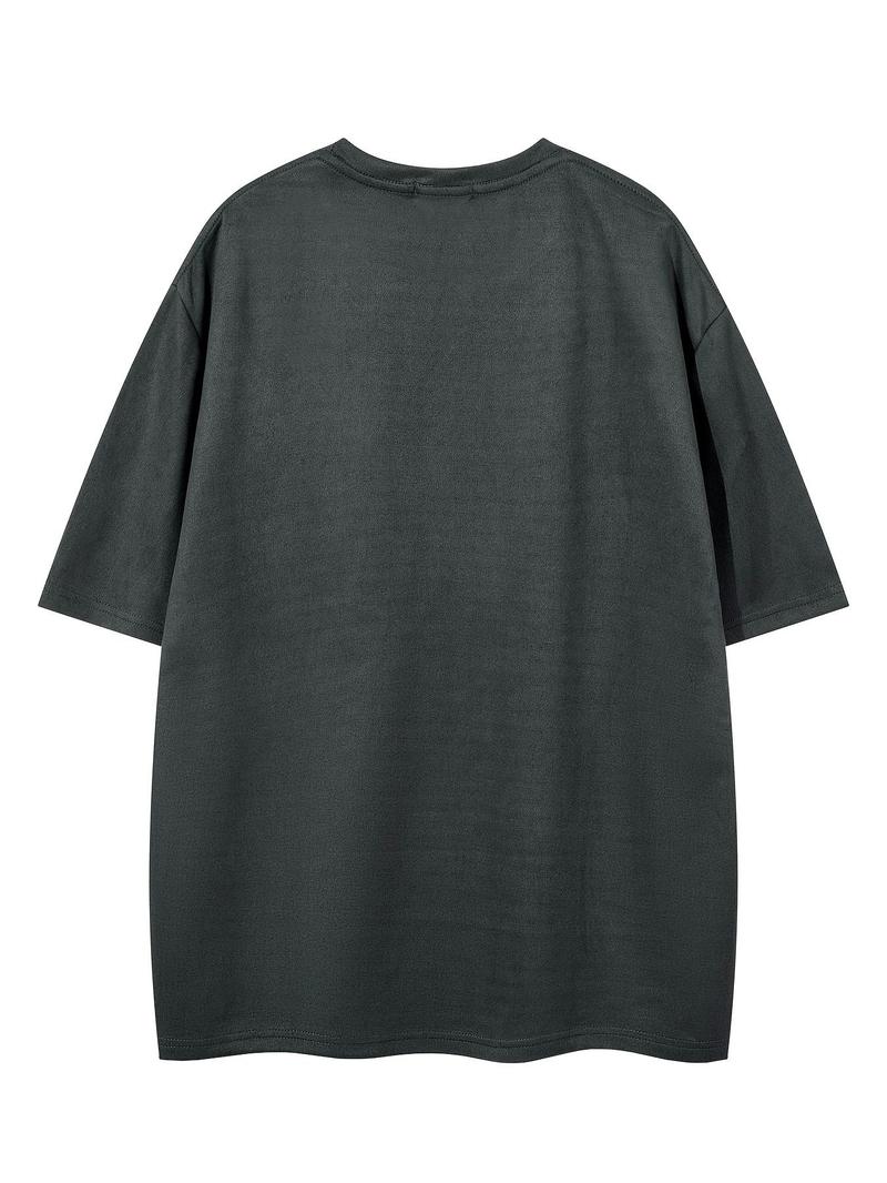 Product Introduction of Men's Embroidery Short Sleeve Tee, Casual Round Neck T-shirt for Summer, Fashion Men's Top for Daily Wear 6