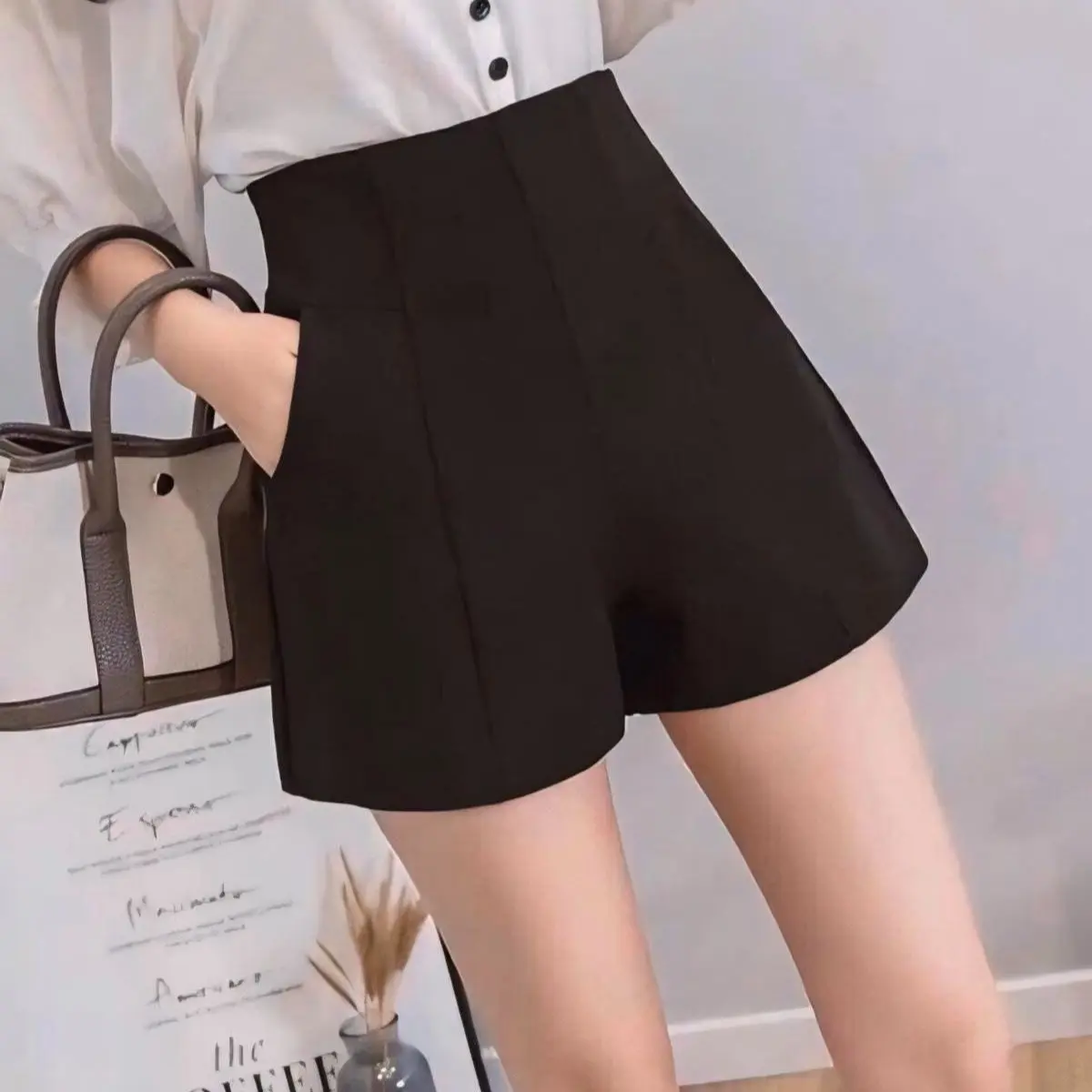 [Có Big Size] Quần Short Viteck Trơn Cạp Cao Khóa kéo Sau, May Đẹp Nữ Women