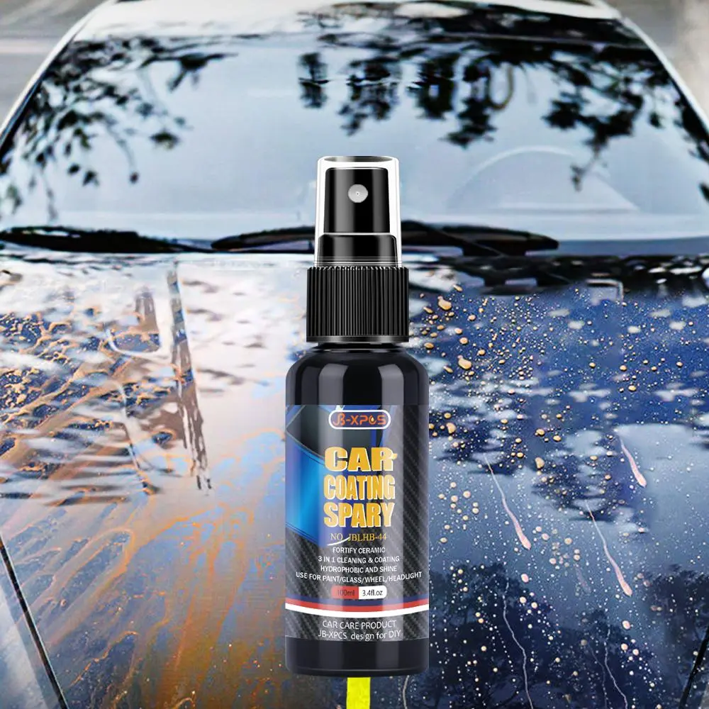 JB-XPCS 3-in-1 Car Ceramic Coating Spray, Paint Care Hydrophobic Protective Polishing Spraying, Paint Care Product for Car Glass & Tires & Wheels Care