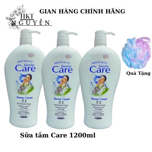 Combo 3 chai sữa dê White Care 1200ml tặng bông tắm - Dưỡng Da Body Dưỡng Body Nữ Women