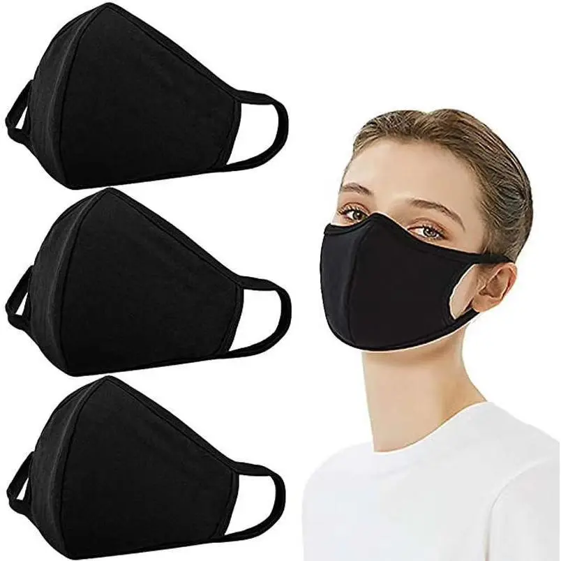 $in Stock Men's and Women's Breathable and Washable Mask Windproof Coldproof Warm Cotton Three-Dimensional Mask Mask