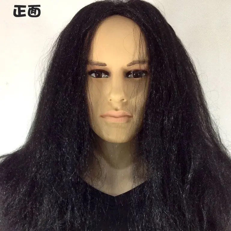 Tóc Giả Ăn xin, Tóc Giả Afro Hóa Trang, Tóc Thẳng Dài Màu Đen Cho Nam, Che Đầu Hoang Dã, Thích Hợp Biểu Diễn Sân Khấu, Tóc Giả Điên Rồ, Năm 2025 3