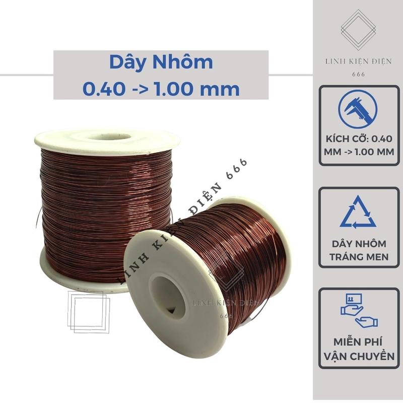  Dây nhôm quấn biến áp  0.40 - 1.00mm  100 gram động cơ uốn cây cảnh mạ màu uốn kiểng làm bonsai handmade 