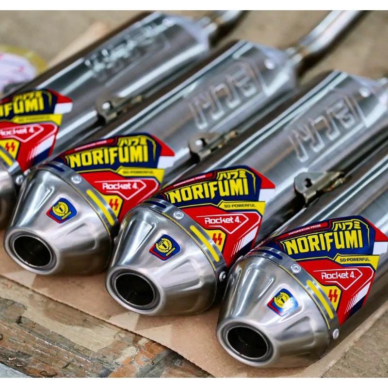 Product Introduction of Knalpot Norifumi Rocket 4 Competisi Model terbaru fullset PNP CRF150 KLX WR155 Bulat 1