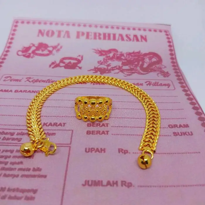 GELANG FREE CINCIN TERBUAT DARI KOIN ANTI LUNTUR ANTI KARAT,GELANG PERHIASAN TITANIUM LAPIS IMPORT