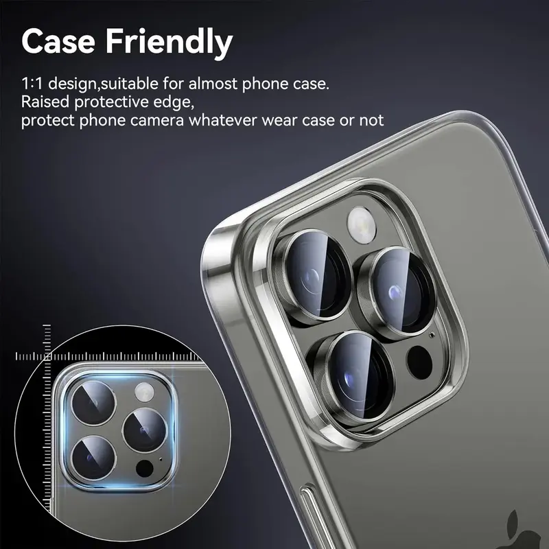 Vỏ Bảo Vệ Ống Kính Máy Ảnh, Tương Thích Với iPhone 16 Pro Plus, 15 Pro Max, 14 plus, 13, 14pro, iPhone 15, 13pro, 15pro, 15plus, Bảo Vệ Màn Hình Bằng Kính, Tặng Kèm Phụ Kiện, Năm 2025 1