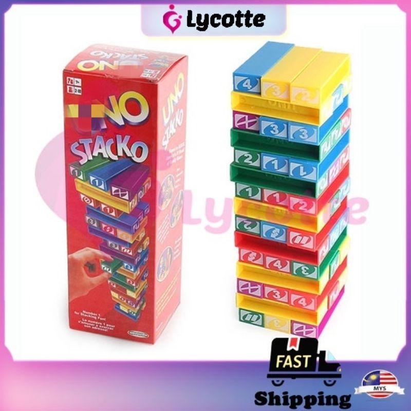 STACKO Stacking Block Game/Toys/Family Game UNO - TikTok Shop Malaysia