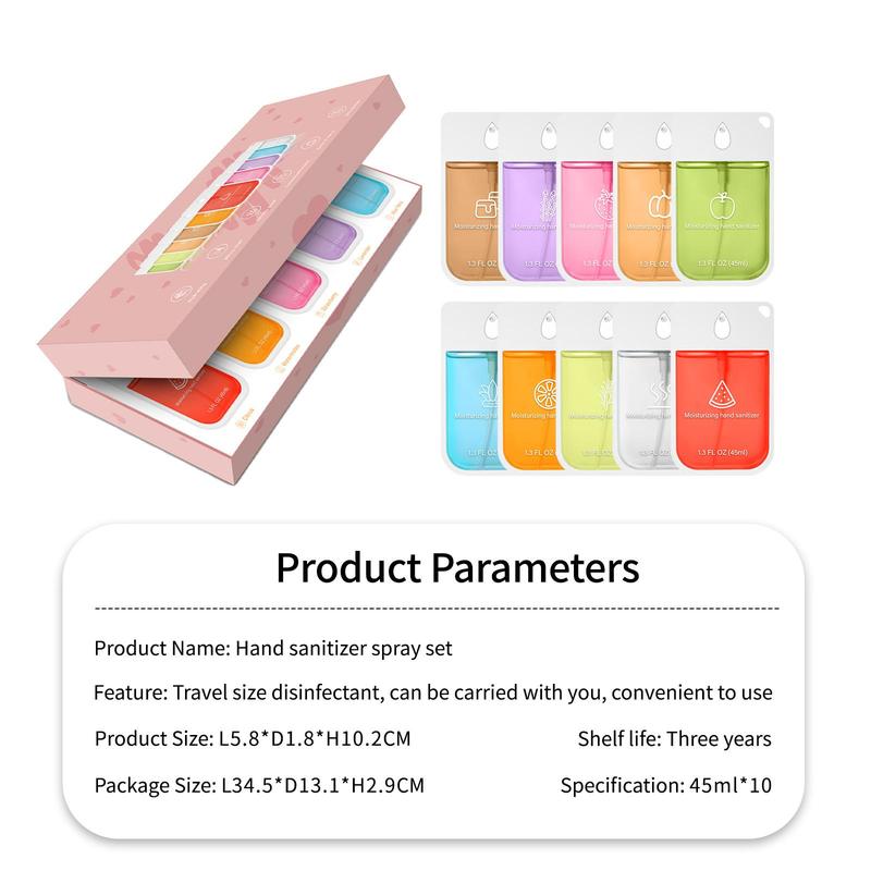 Portable Travel Hand Sanitizer Spray, 1 Box Mini Travel Size Hand Sanitizer Spray, Portable Hand Sanitizer for Daily Use and Travel 8