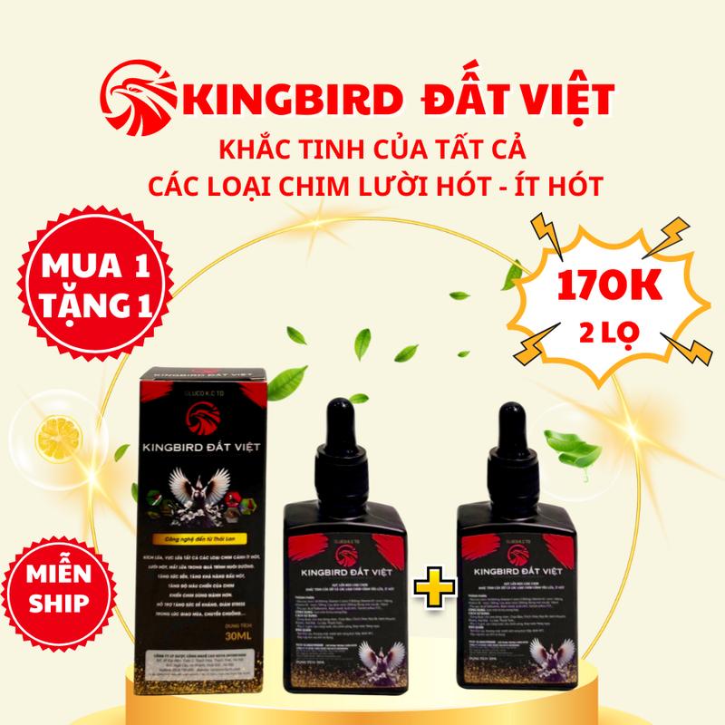 Combo 2 lọ KINGBIRD Đất Việt - Giúp vực lửa tất cả mọi dòng chim cảnh lười hót, ít hót - Hội Sinh Vật cảnh Đất Việt - Dùng cho mọi loại chim: Chào mào, Chích Chòe, Họa Mi, Chim Khướu,...