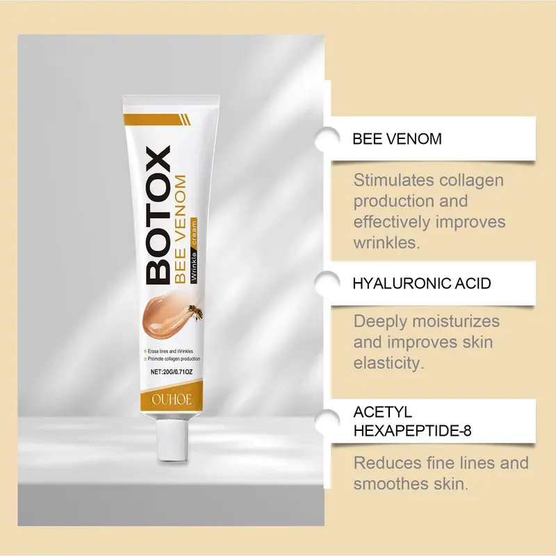 Bee Venom Face Care Cream, 2 Counts/set Gentle Moisturizing Skin Care Cream, Hydrating Facial Cream, Face Balm for Women & Men 6