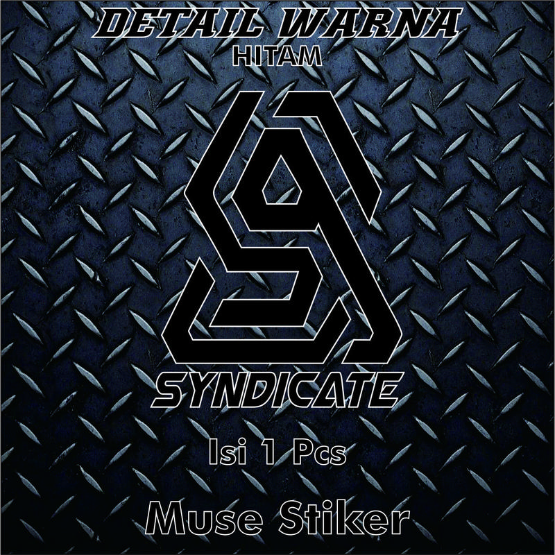 Stiker Logo Black Aerox Syndicate Aksesoris Motor Keren Sticker Cutting Bahan Anti Air Viral 1