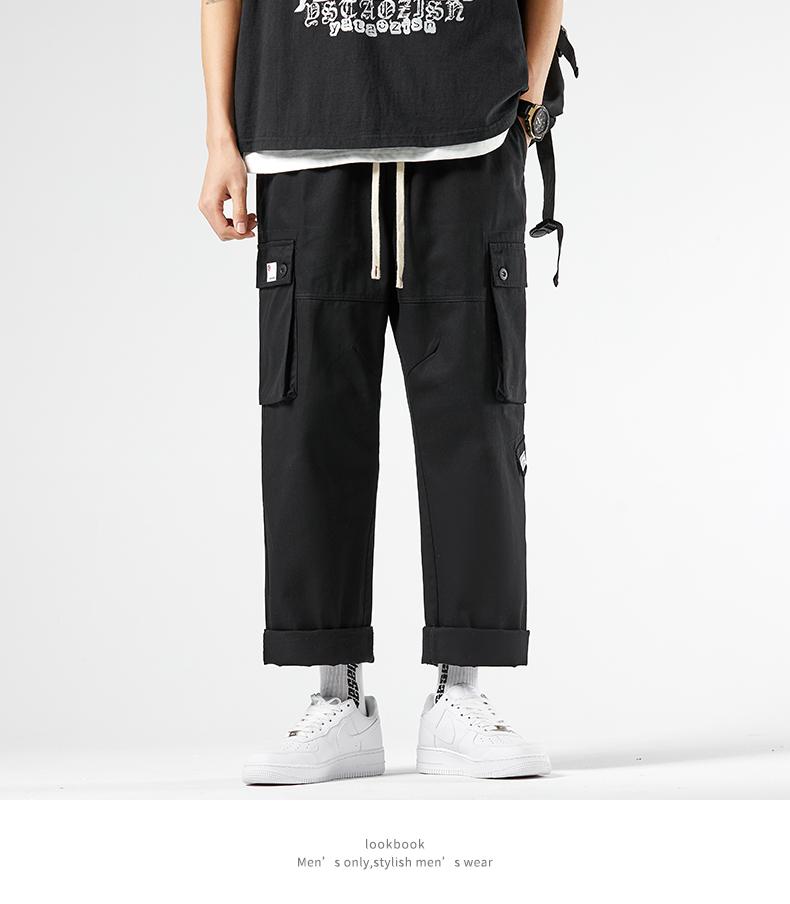 Product Introduction of 2025 Men's Work Pants, American Style, Loose Fit, Straight Cut, Easy to Match with Outfits, Summer INS Fashion Tide Handsome High Quality Man Clothing 9
