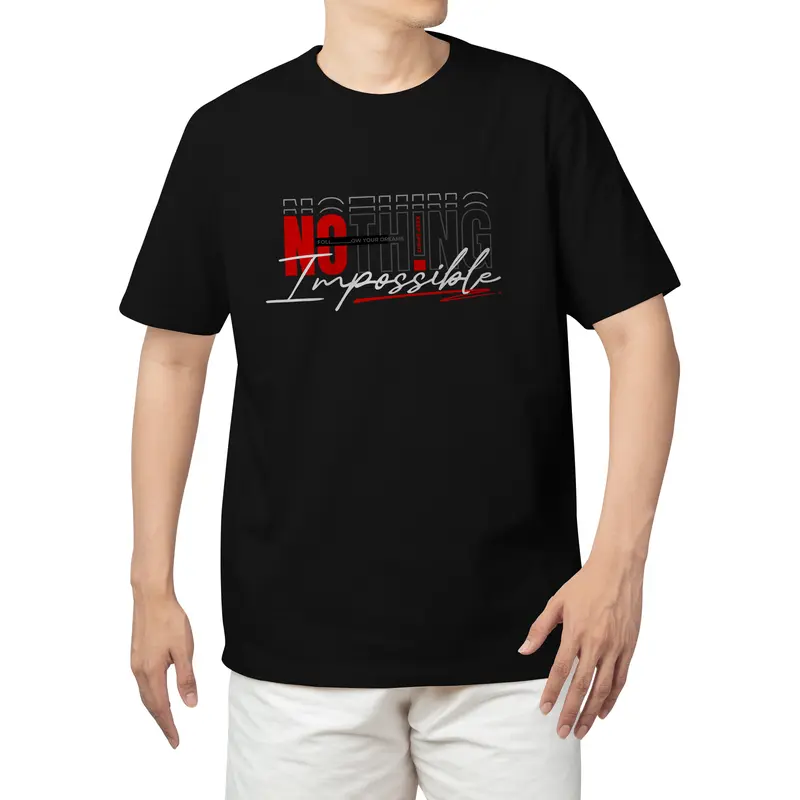 Baju Kaos Pria Wanita Distro Premium HT-103 / Kaos Pendek Dewasa T-shirt Basic Hitam Katun Nyaman Lembut 5
