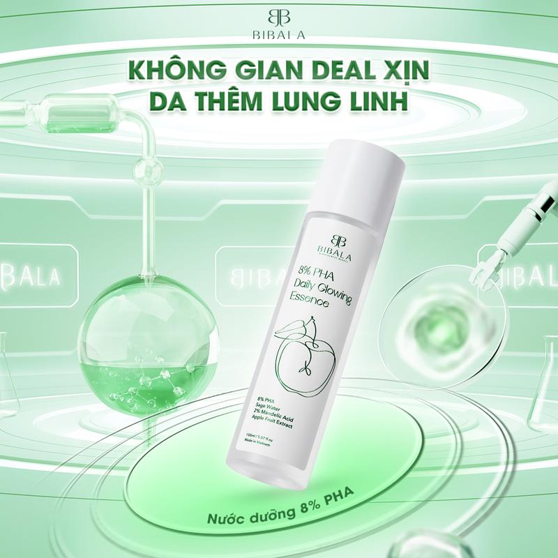 Nước dưỡng 8% PHA 150ML 8% PHA DAILY GLOWING ESSENCE BIBALA