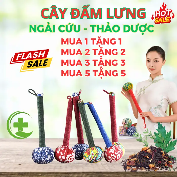 [HÀNG LOẠI 1] Cây Đấm Lưng Ngải Cứu Thảo Dược Đấm Bóp Lưng Vai Gáy Hiệu Quả Gaydamlung Gayngaicuuthaoduoc Sale