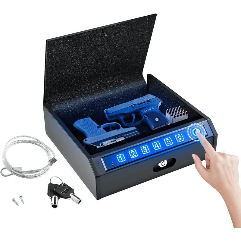 ADIMO Hand Gun Safe, Biometric Gun Safe Handgun, Pistol with - TikTok Shop