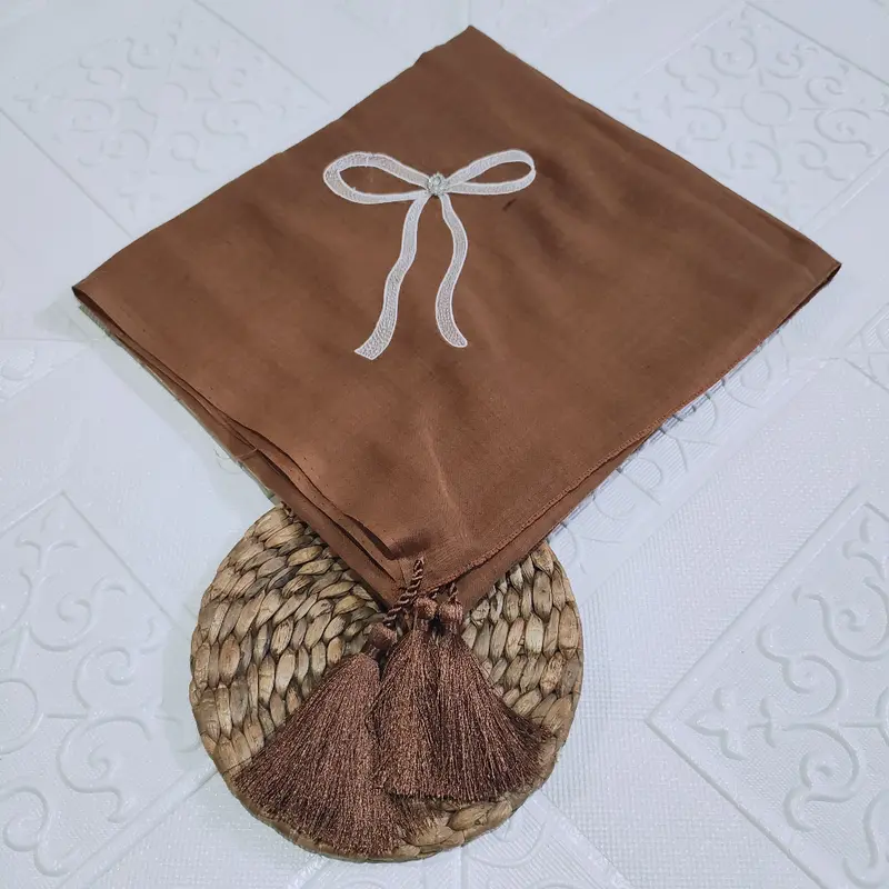 Hijab Coquette Tassel Bordir Pita Jilbab Paris Tasel Hijab Ribon 8