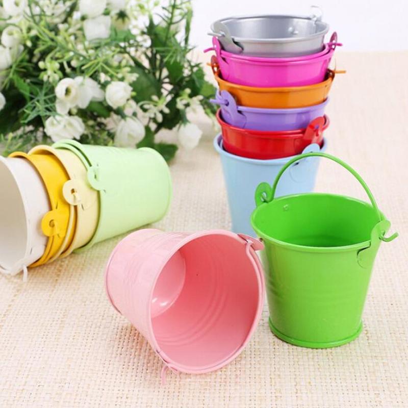 Thùng Kim Loại Mini, Đầy Màu Sắc, Xô Kẹo Chai Thùng, Thích Hợp Cho Ủng Hộ Tiệc Cưới, Đồ Trang Trí, Tự Làm, [UAA] 3