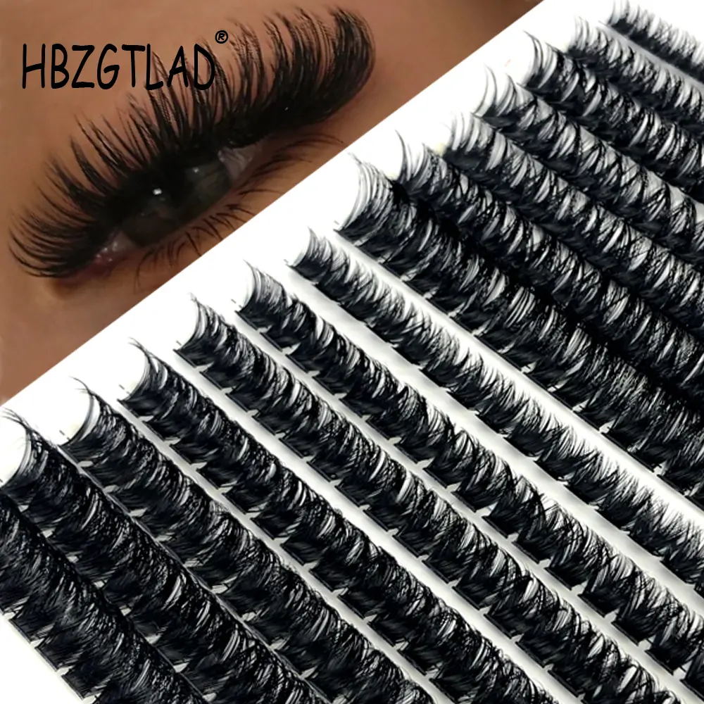 HBZGTLAD 30D/40D/60D/66D/80D/88D/100D 9-16mm Mix D Curl Individual Lash Extensions Clusters Lashes Soft&Natural False Eyelashes