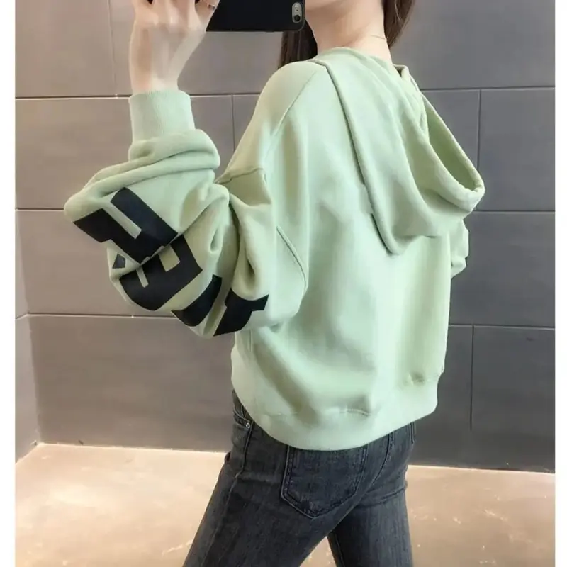 (SAN) Save Croope Oversize Sweater Fleece Hoodie & Sweatshirt Fashion Wanita 7