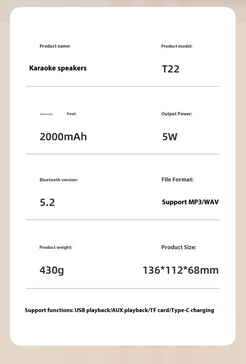Product Introduction of New karaoke Bluetooth speaker mini portable outdoor microphone all-in-one speaker gift wireless speaker 40
